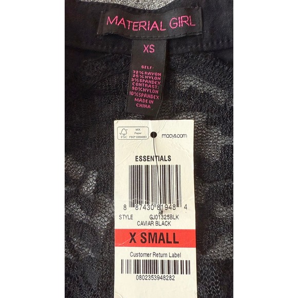 Material Girl Women Black Rose Lace Motor Jacket XS Y2K Whimsigoth Metal Fashion - Picture 12 of 13